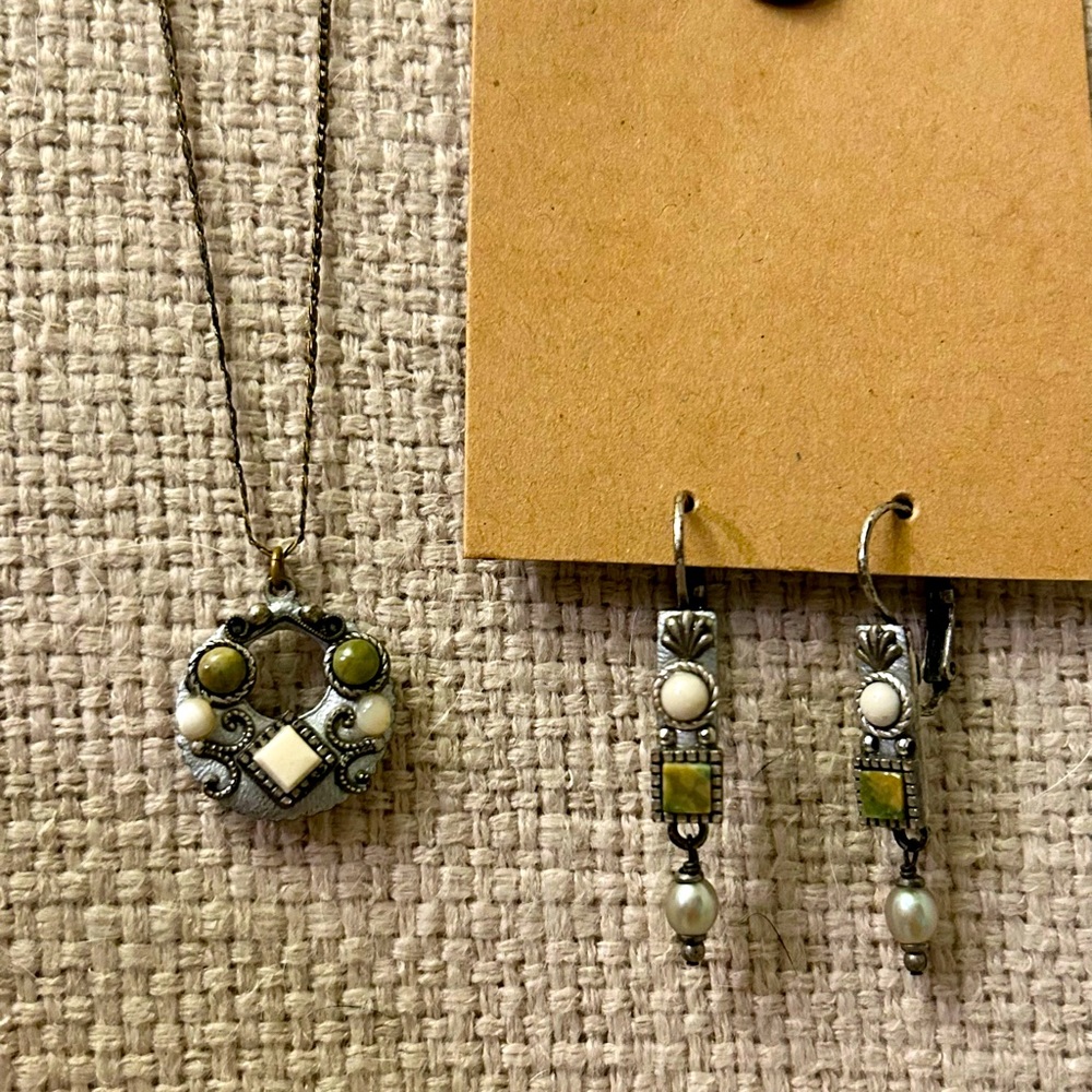 Michal Golan Necklace and Earrings Set.